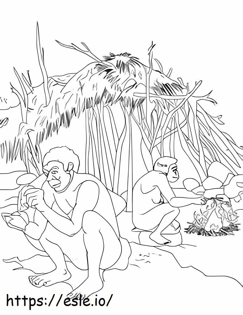 Two Stone Age Men coloring page