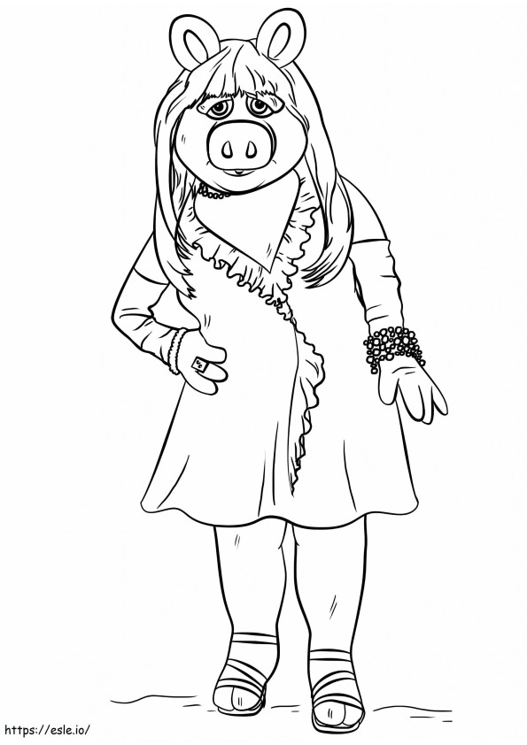Miss Piggy From The Muppets coloring page