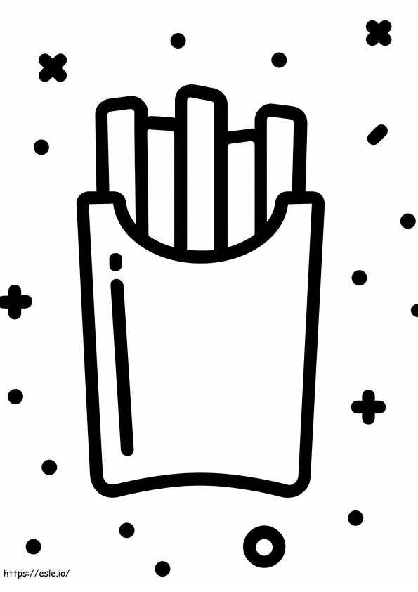 French Fries 13 coloring page