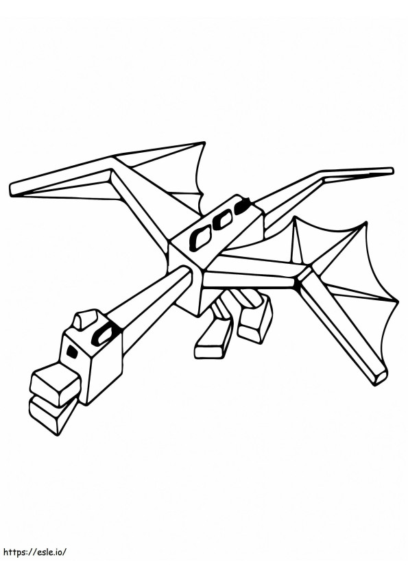 Long Minecraft Dragon coloring page