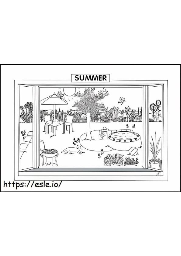 Summer Seasons coloring page