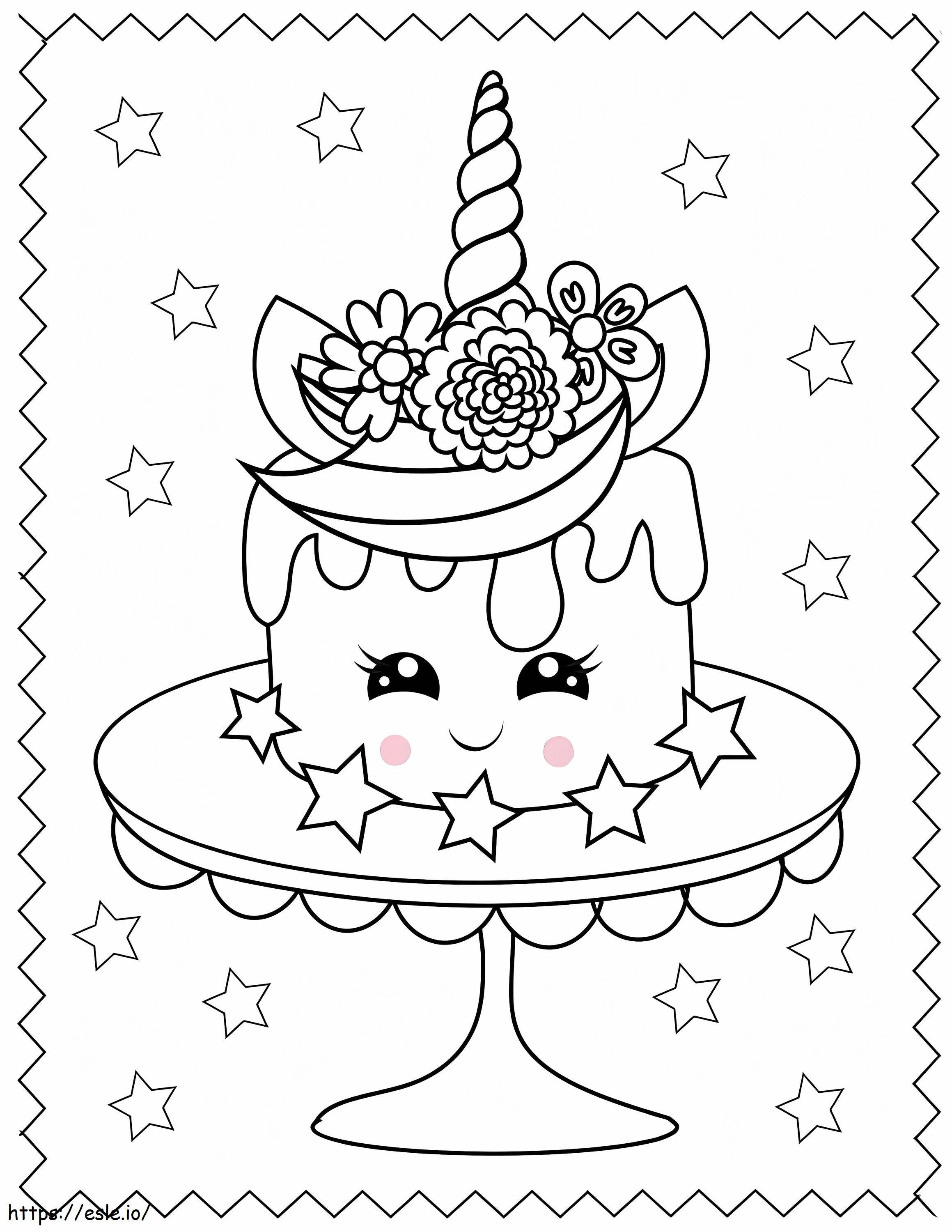 Super Sweet Dessert Unicorn coloring page