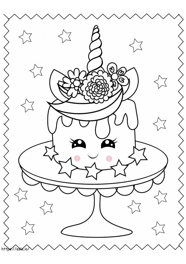 Super Sweet Dessert Unicorn coloring page