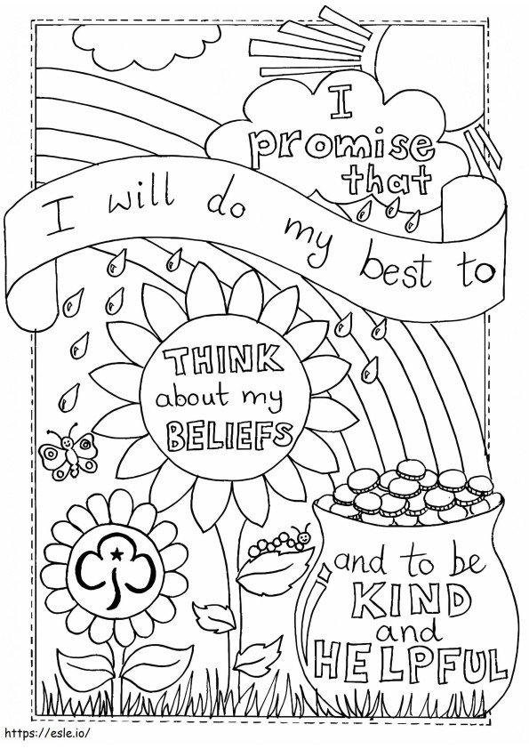 Girl Scout 3 coloring page
