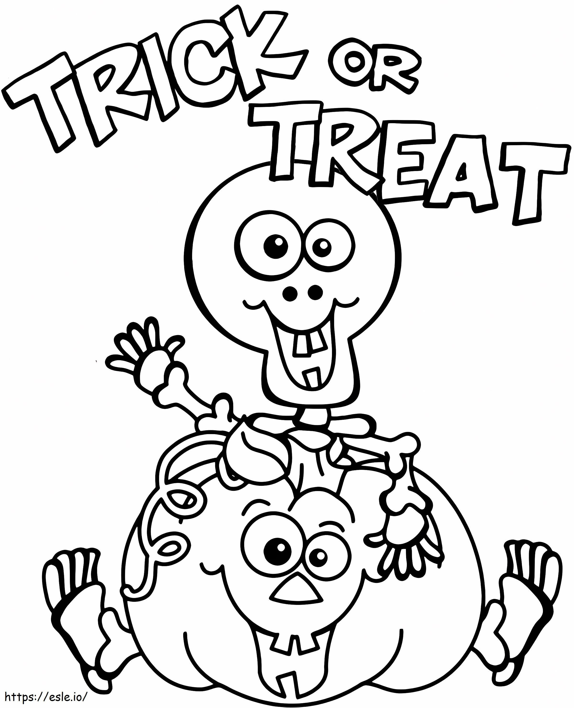 Funny Trick Or Treat 1 coloring page