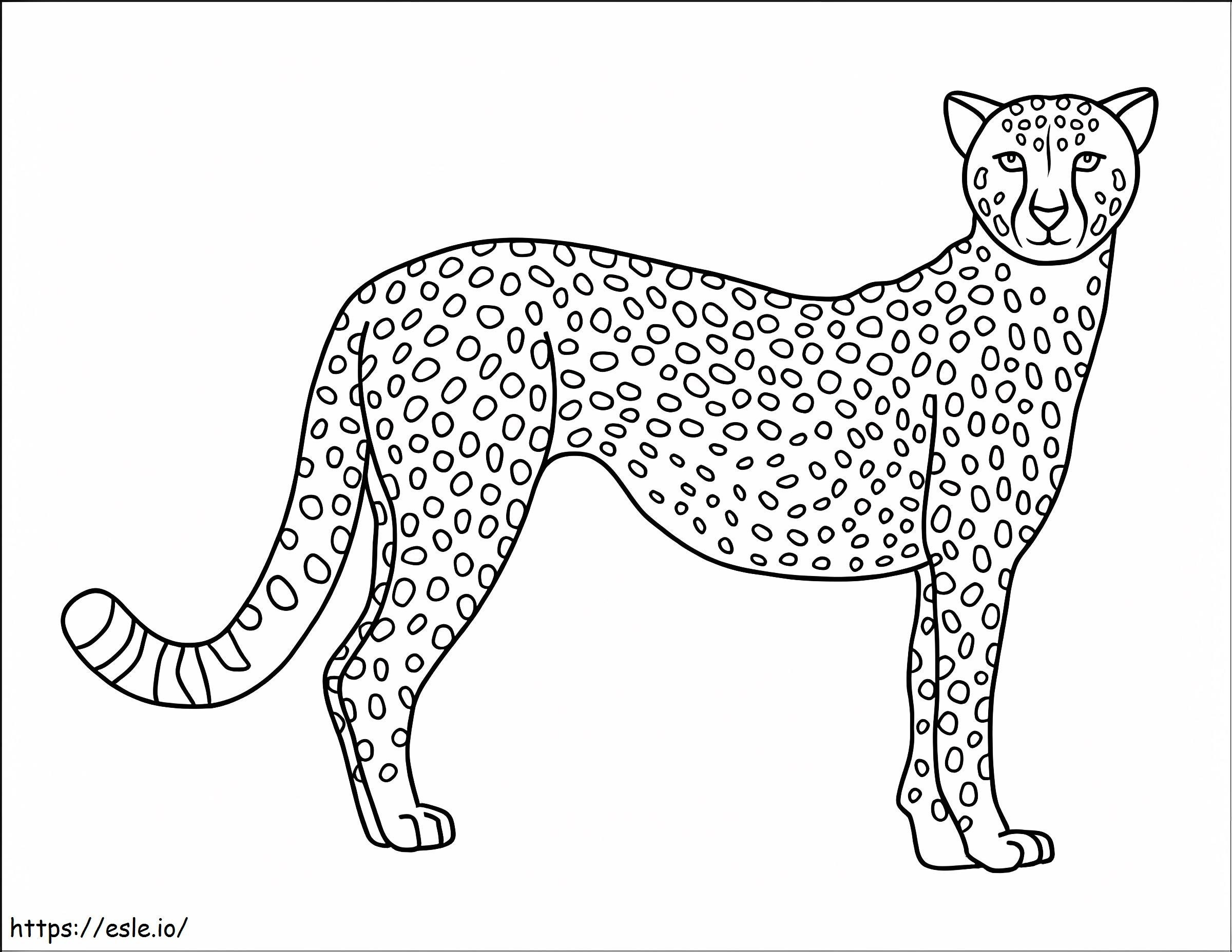 Geweldige Cheetah kleurplaat kleurplaat