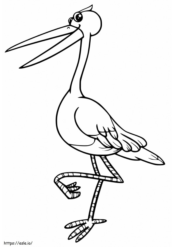 Stork Smiling coloring page