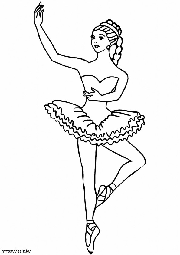 Coloriage Belle ballerine à imprimer dessin