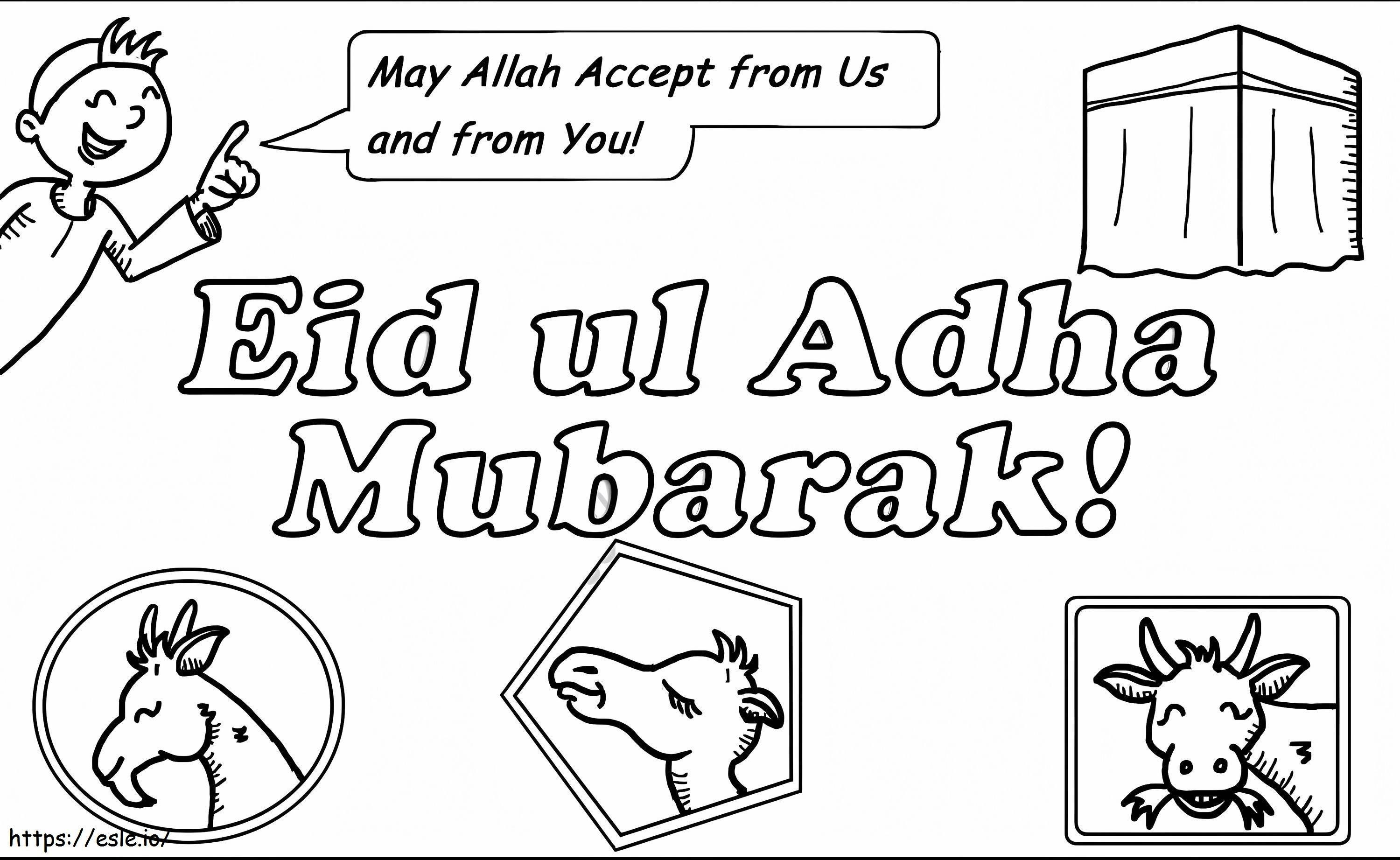 Bereit für Eid Al Adha ausmalbilder