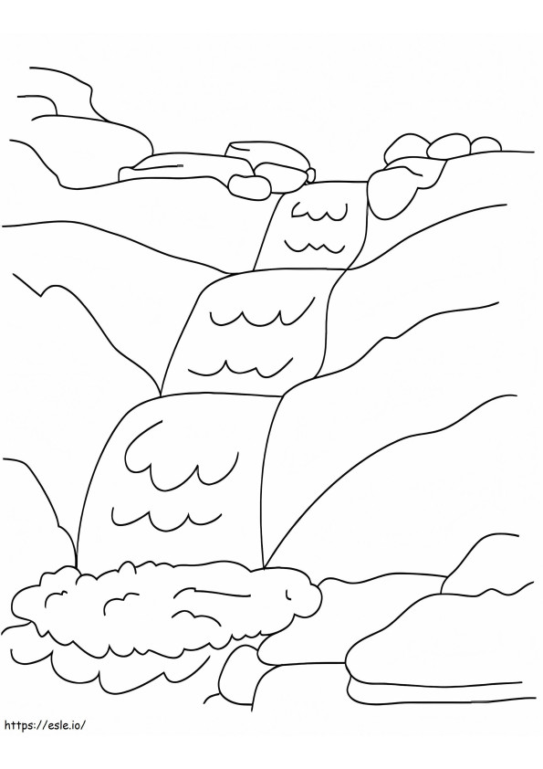 Waterfall 5 coloring page