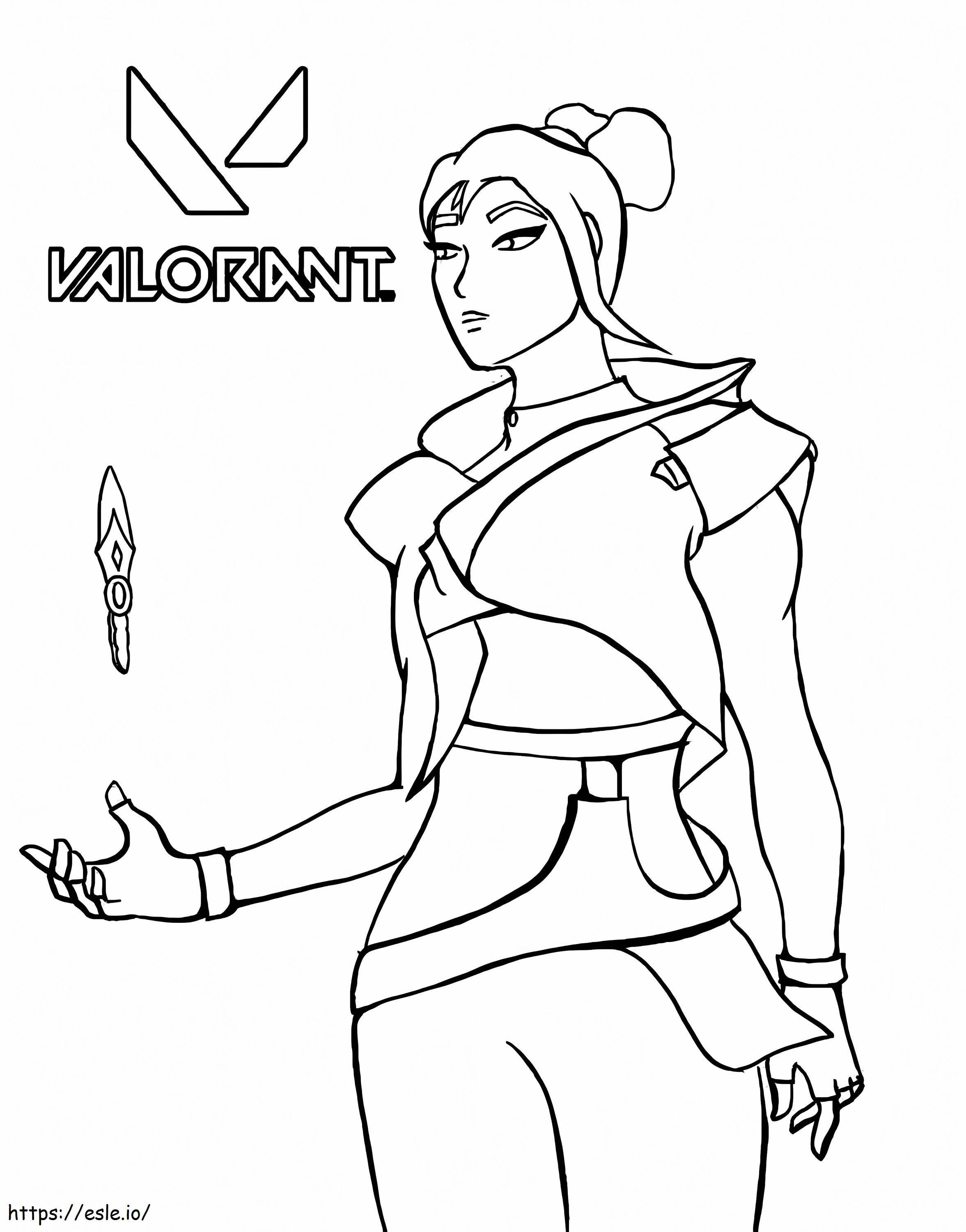 Valorant Jett coloring page