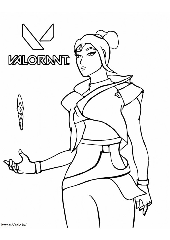 Valorant Jett coloring page
