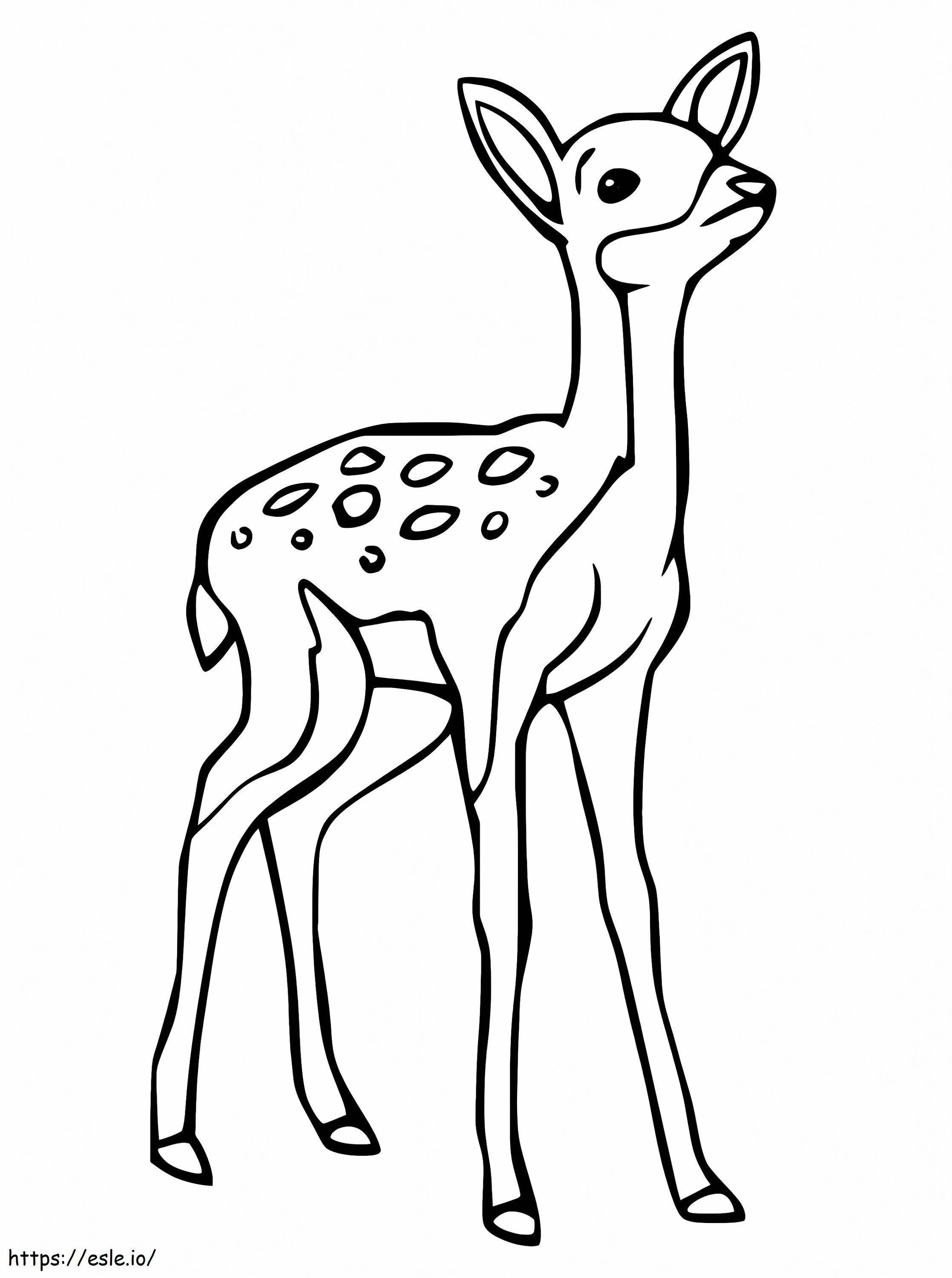 子鹿の赤ちゃん ぬりえ - 塗り絵