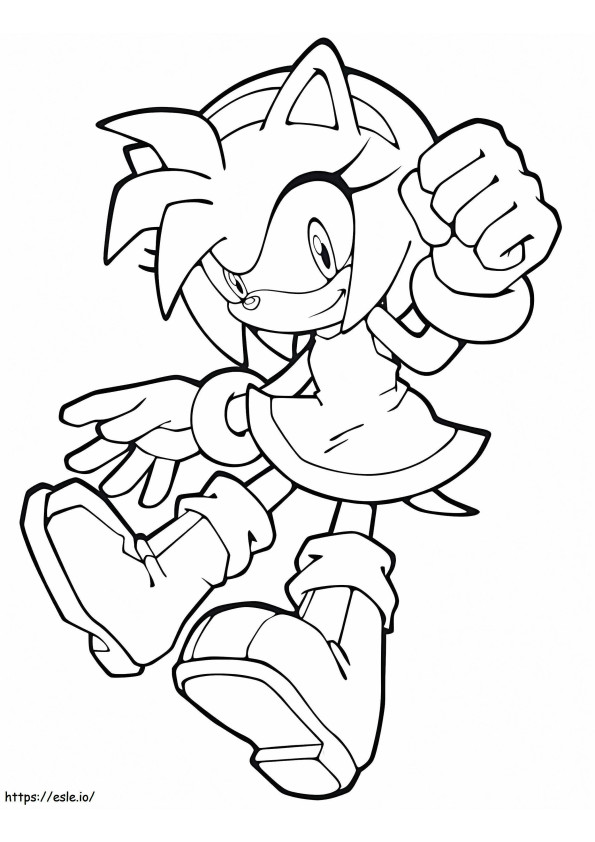 Cool Amy Rose coloring page
