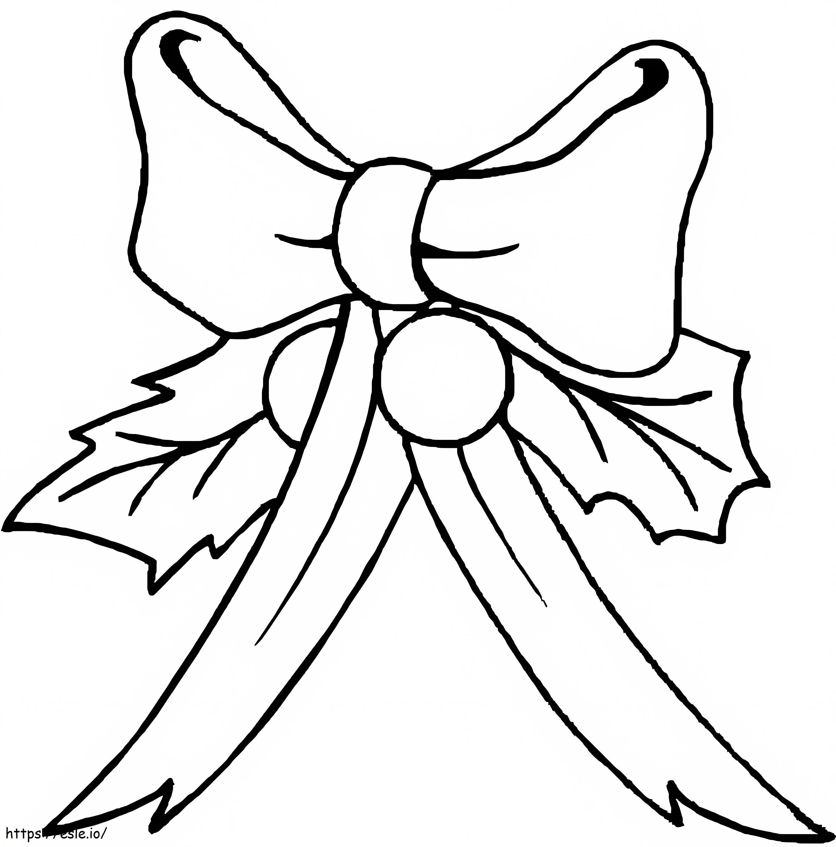 Christmas Bow coloring page