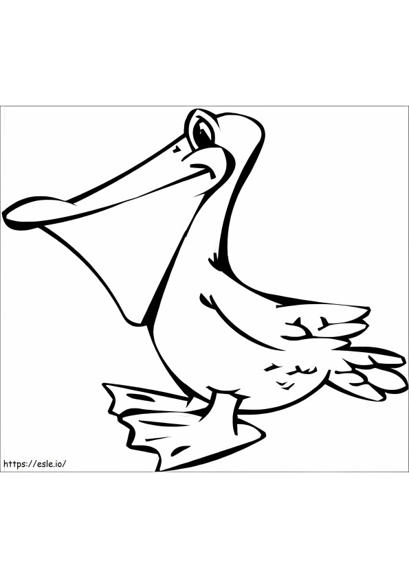 Pleasant Pelican coloring page