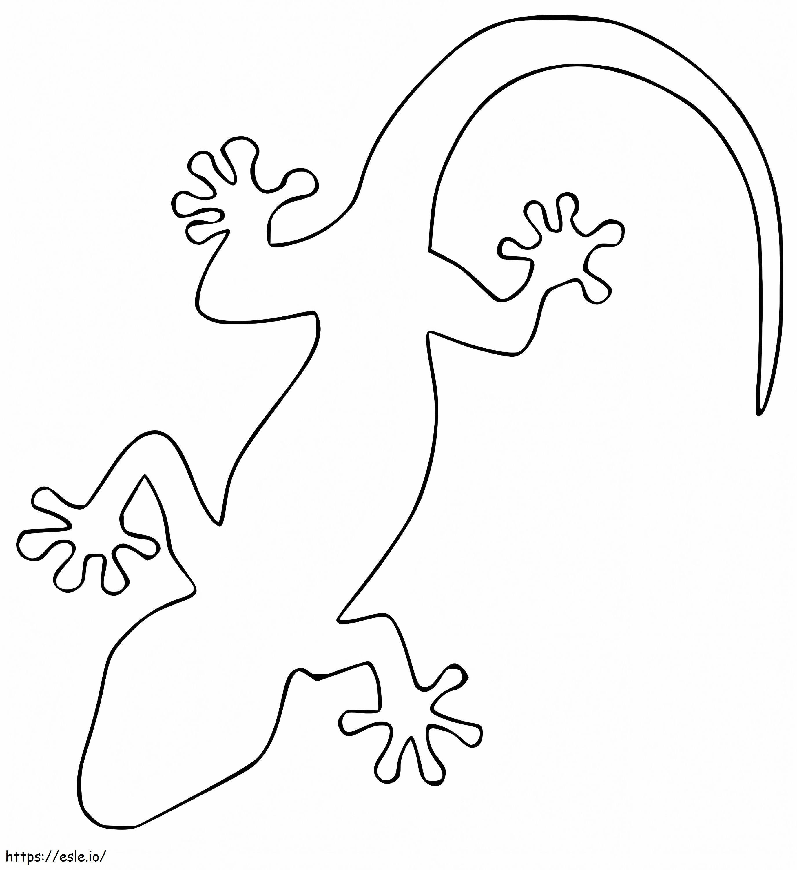 無料の Gecko アウトライン ぬりえ - 塗り絵