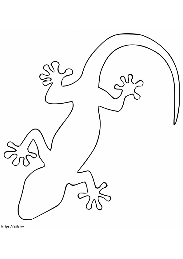 Free Gecko Outline coloring page