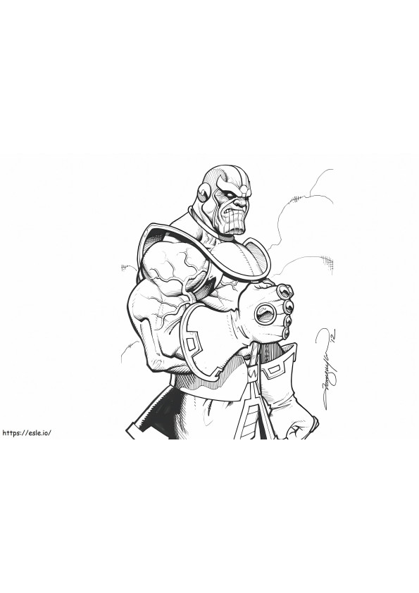 Maggiore Thanos con il Guanto dell'Infinito da colorare