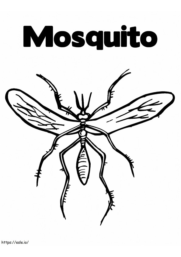 印刷可能な蚊 ぬりえ - 塗り絵