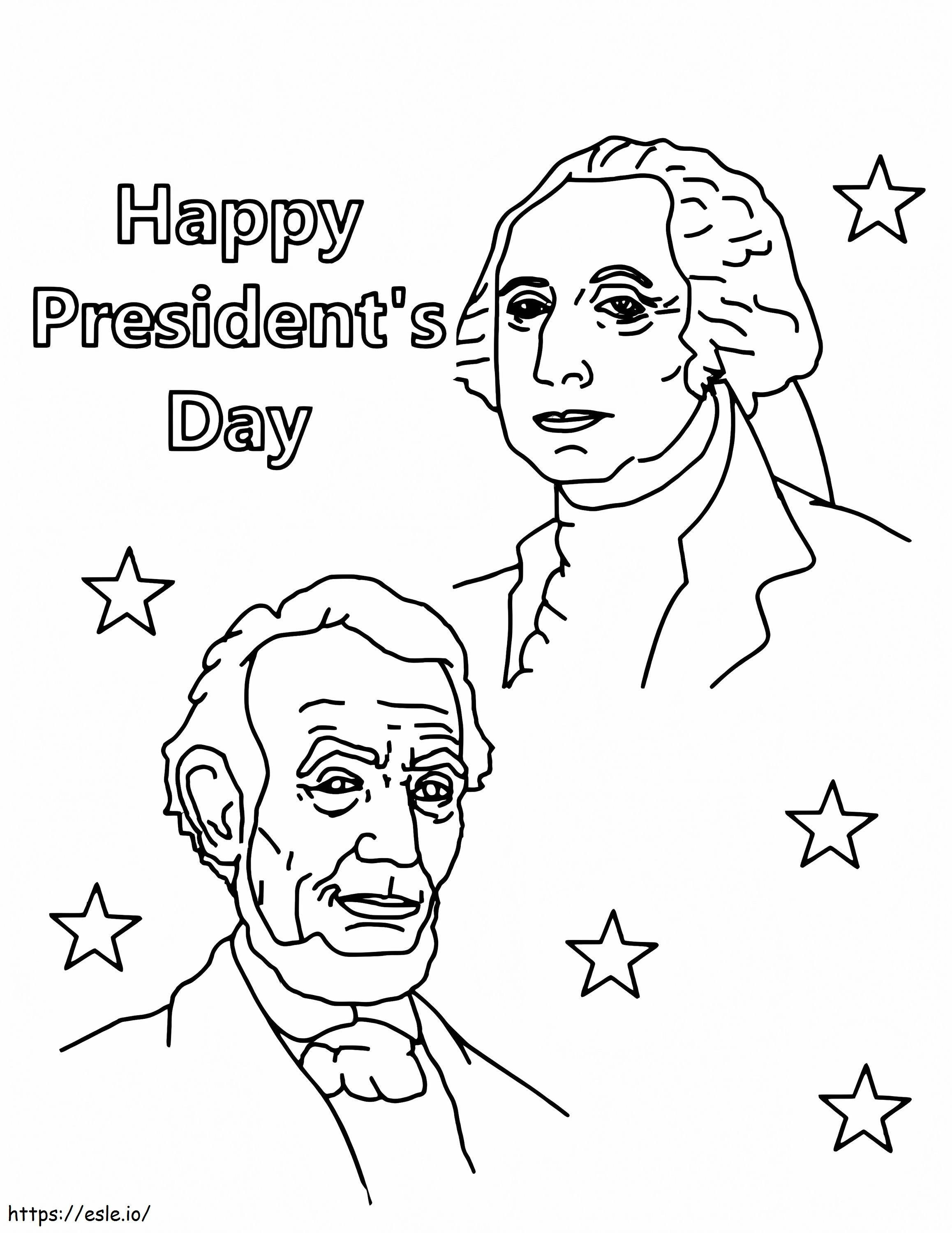 Coloriage Jour 5 des présidents à imprimer dessin