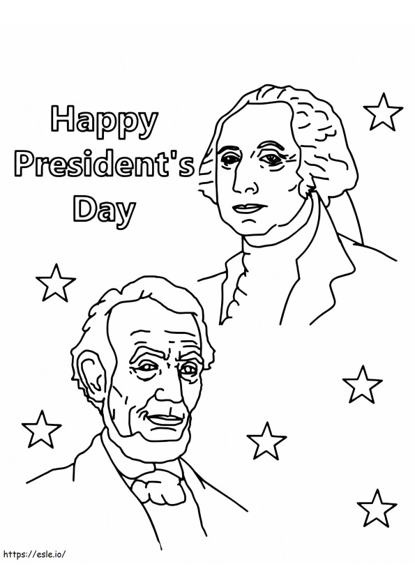 Día de los Presidentes 5 para colorear