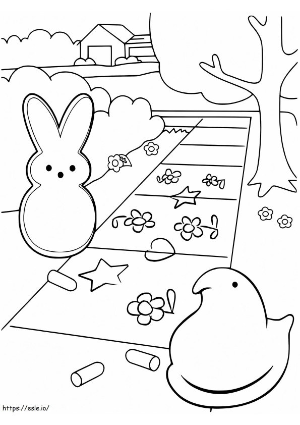 Marshmallow Peeps To Print coloring page