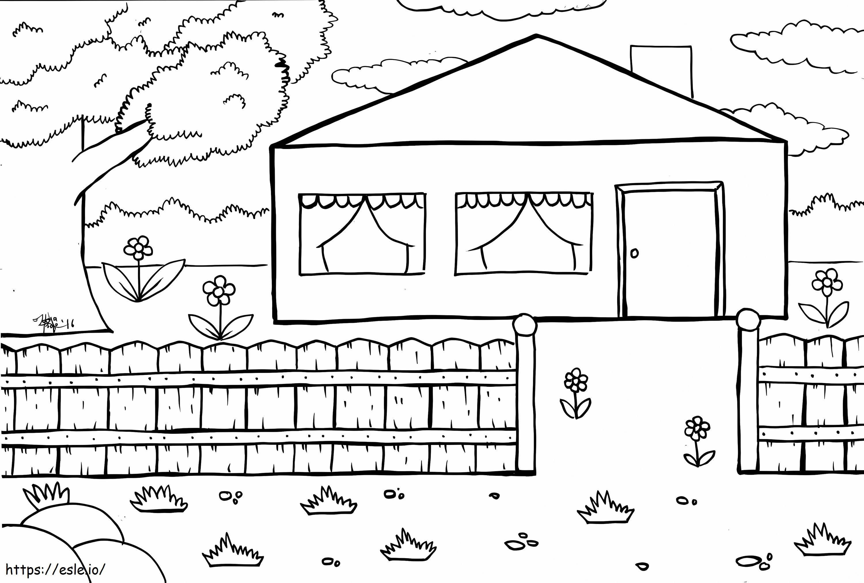 Free Printable House coloring page