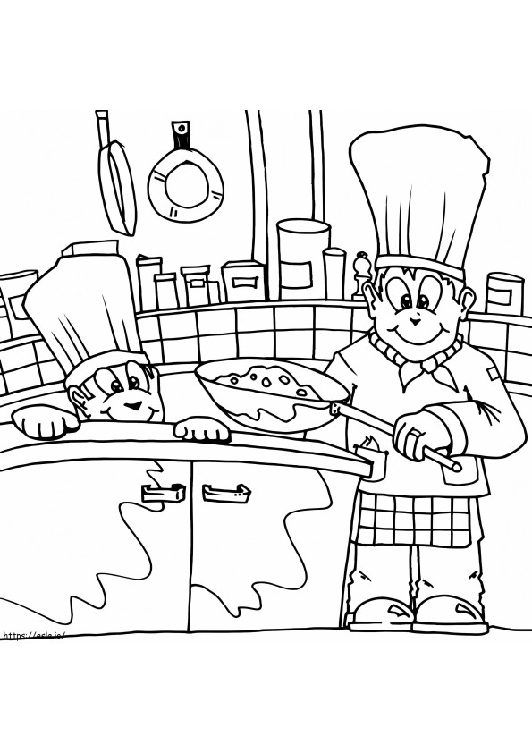 Professional Chef coloring page