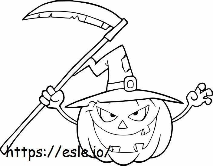 Jack O Lantern The Evil Witch coloring page
