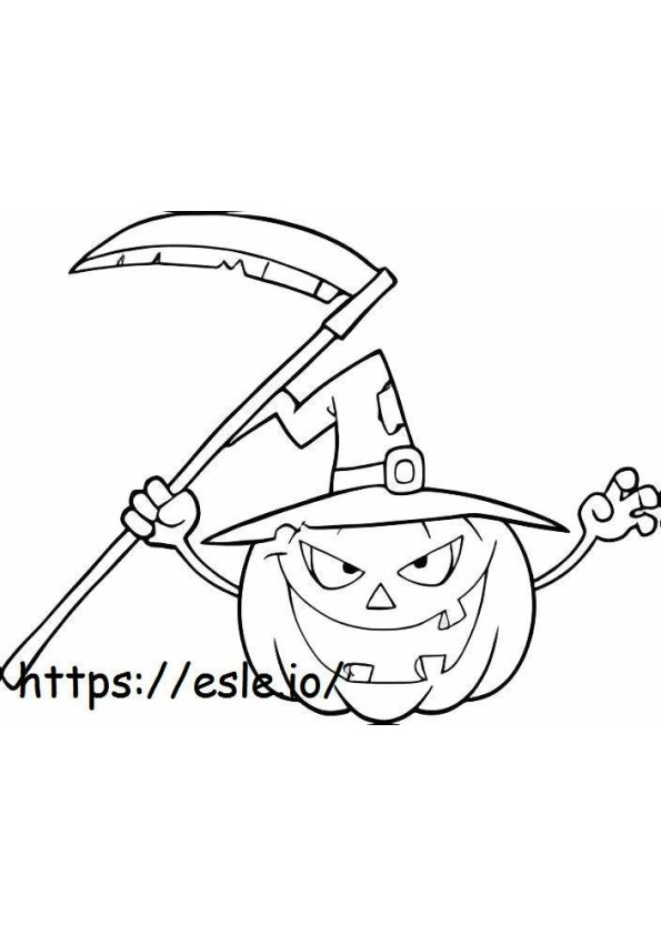 Jack O Lantern The Evil Witch coloring page