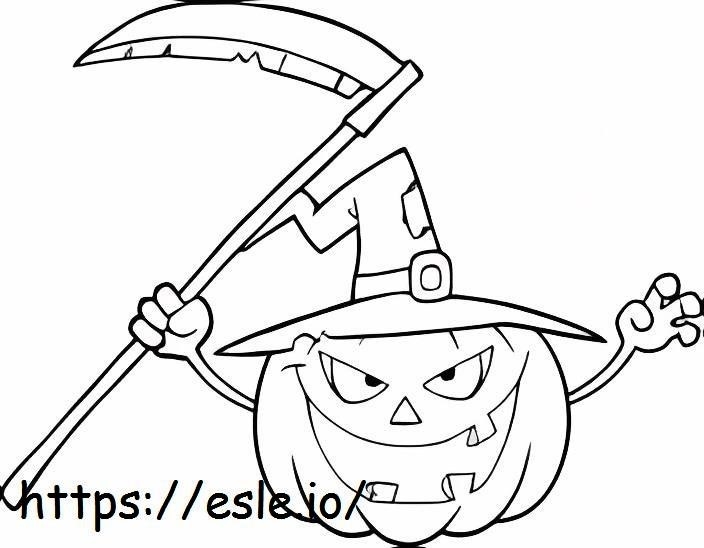 Jack O Lantern A Bruxa Malvada para colorir