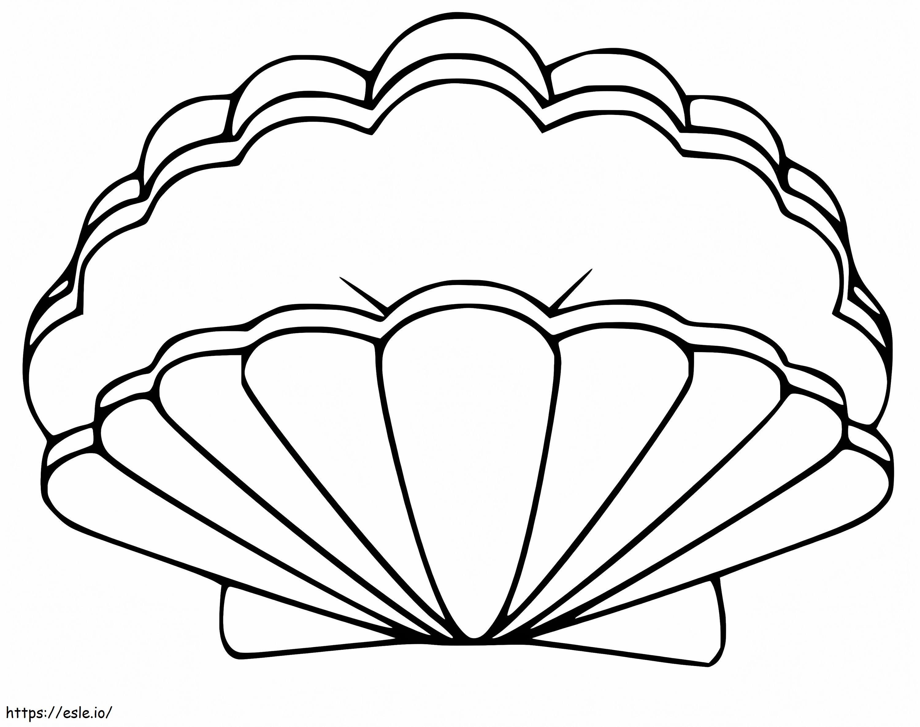 Opening Scallop coloring page