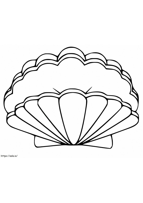 Opening Scallop coloring page