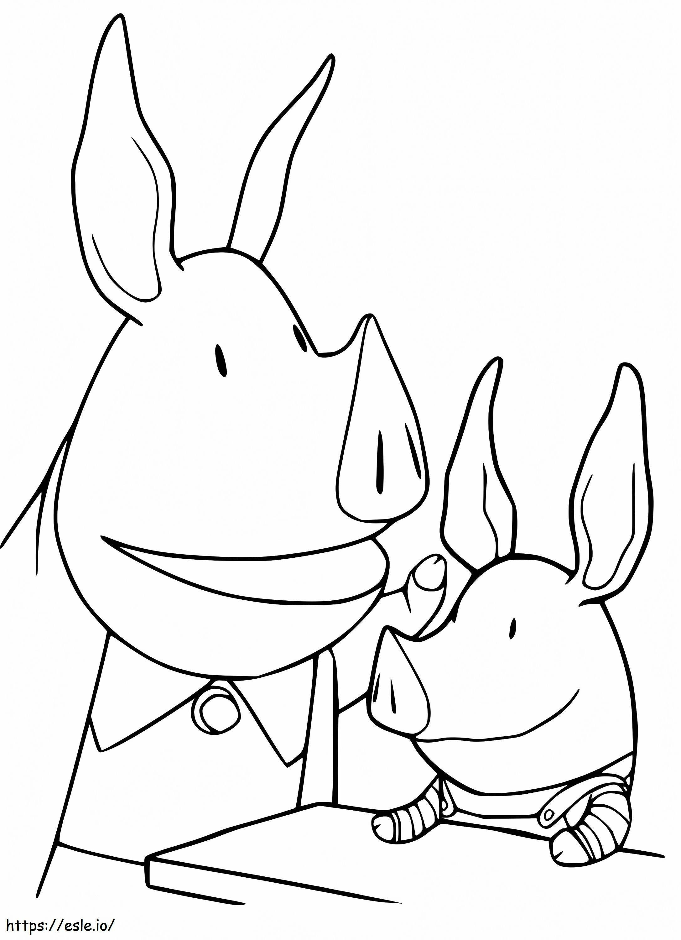 Olivia And Teacher coloring page