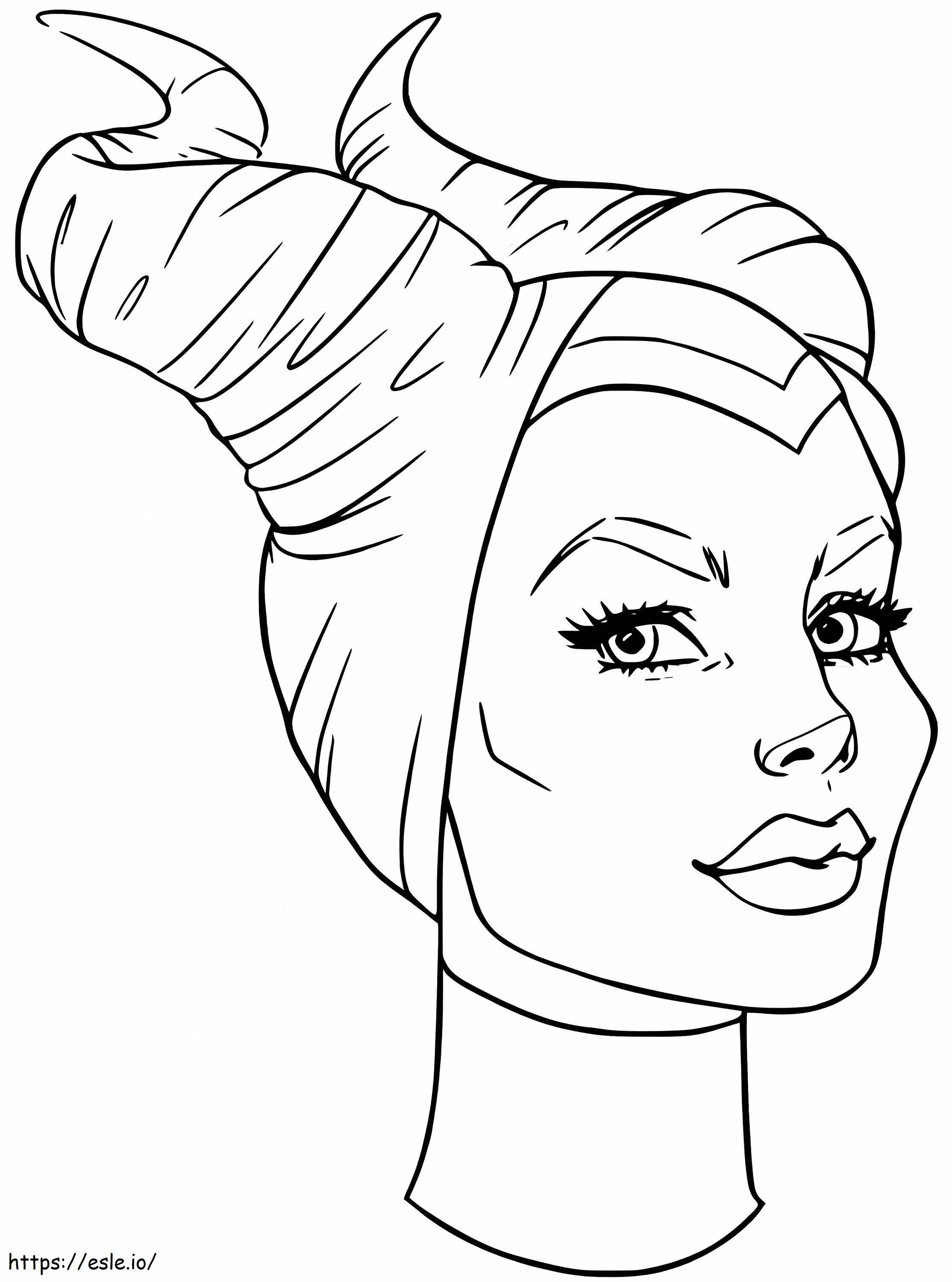 Maleficent Face coloring page