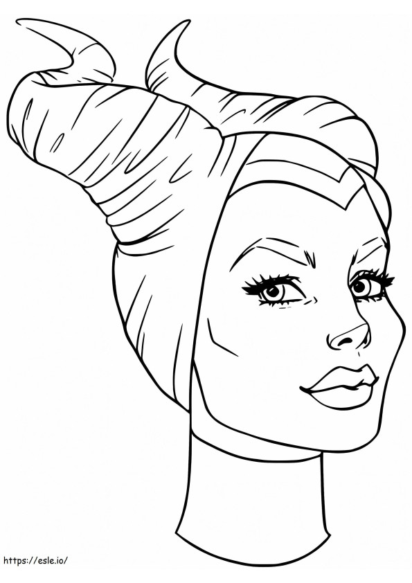Maleficent Face coloring page