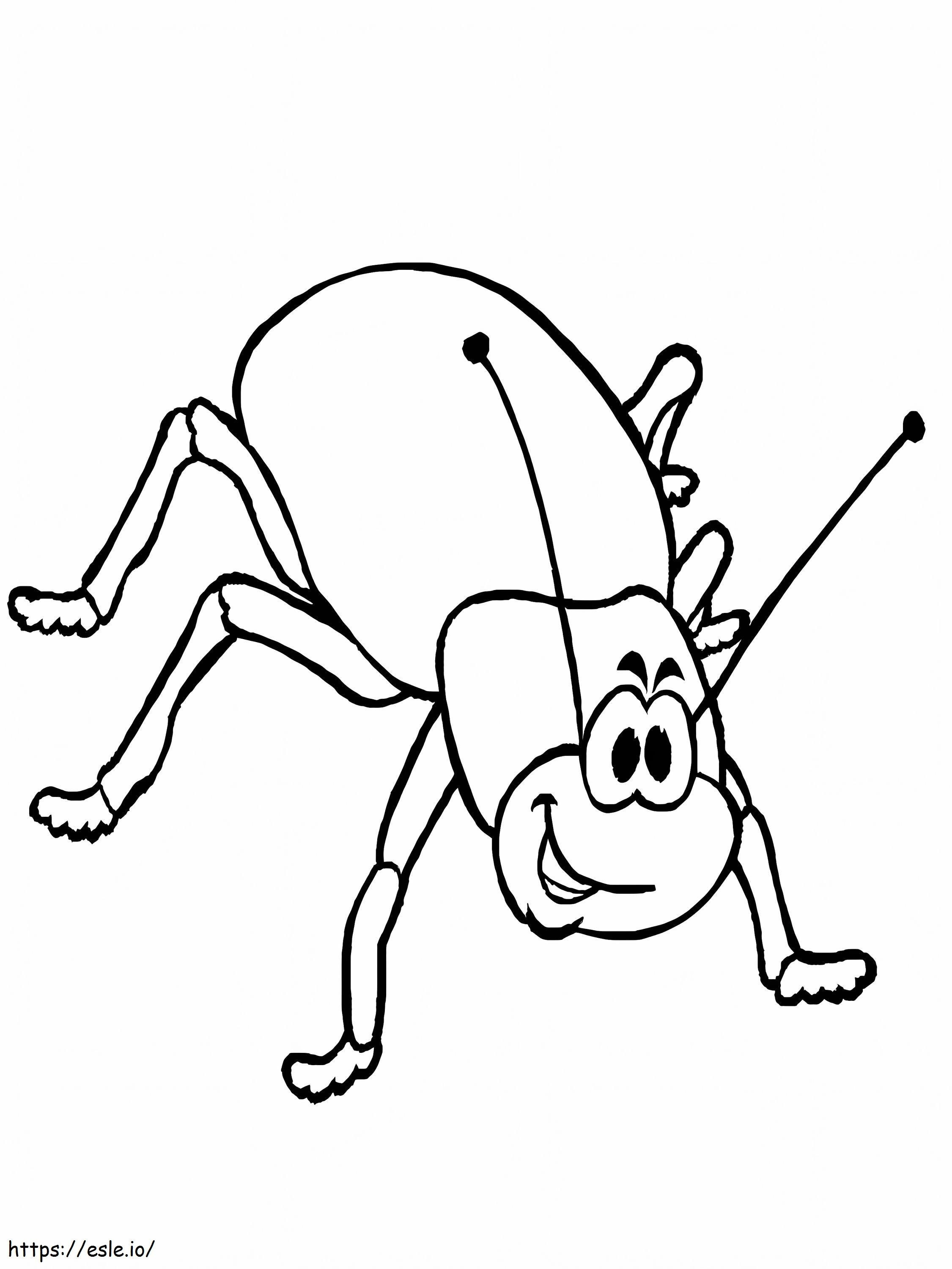 Cartoon Beetle coloring page