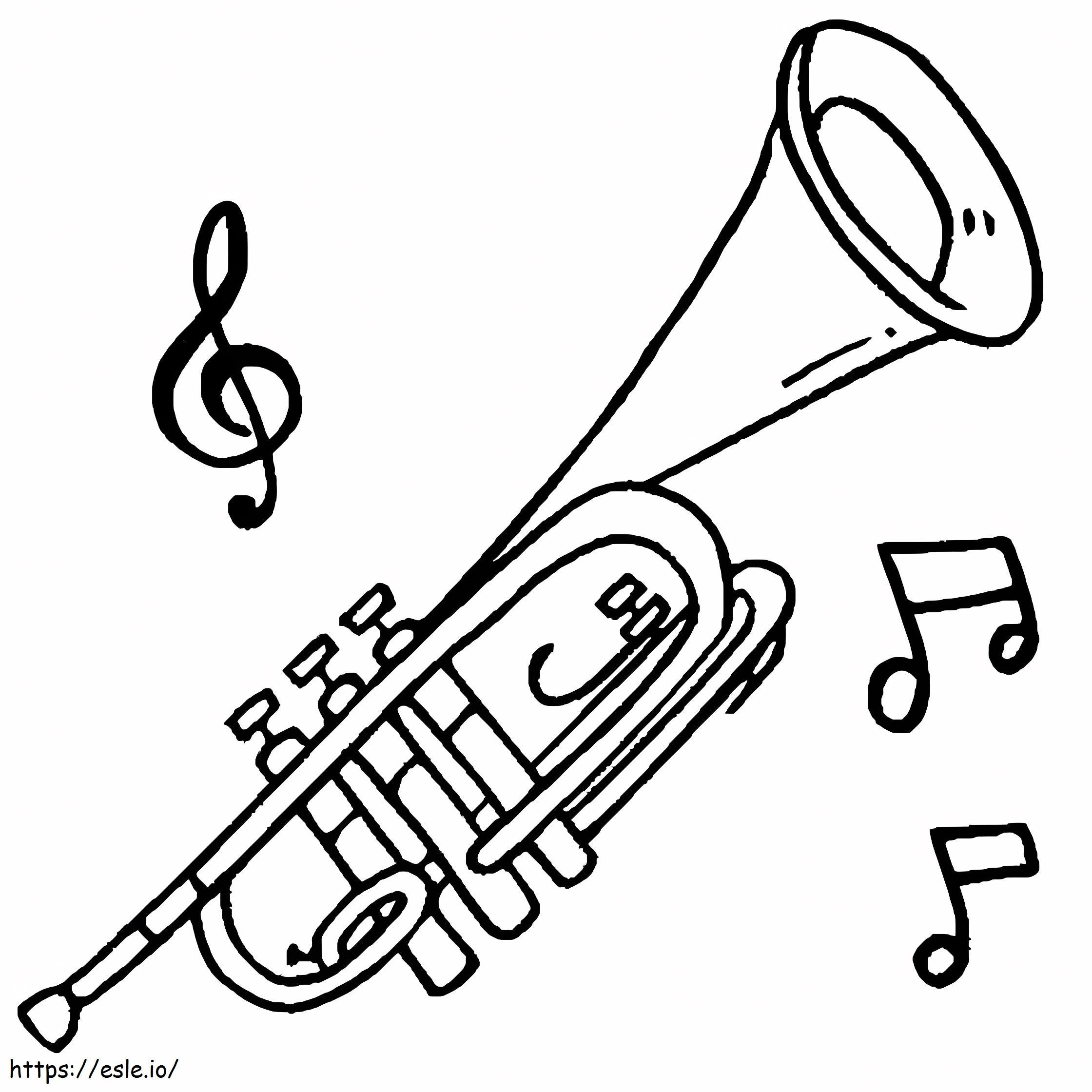 Perus trumpetti värityskuva