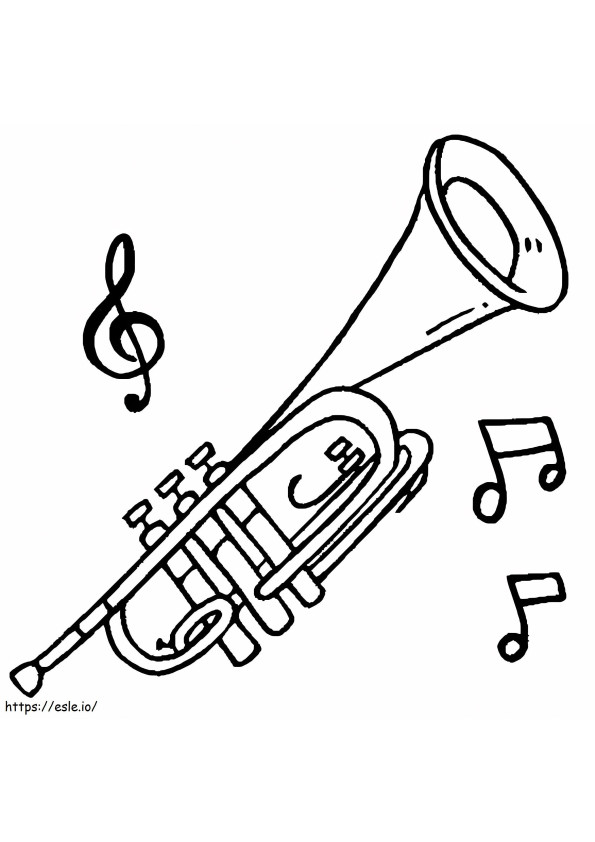 Basic Trumpet coloring page
