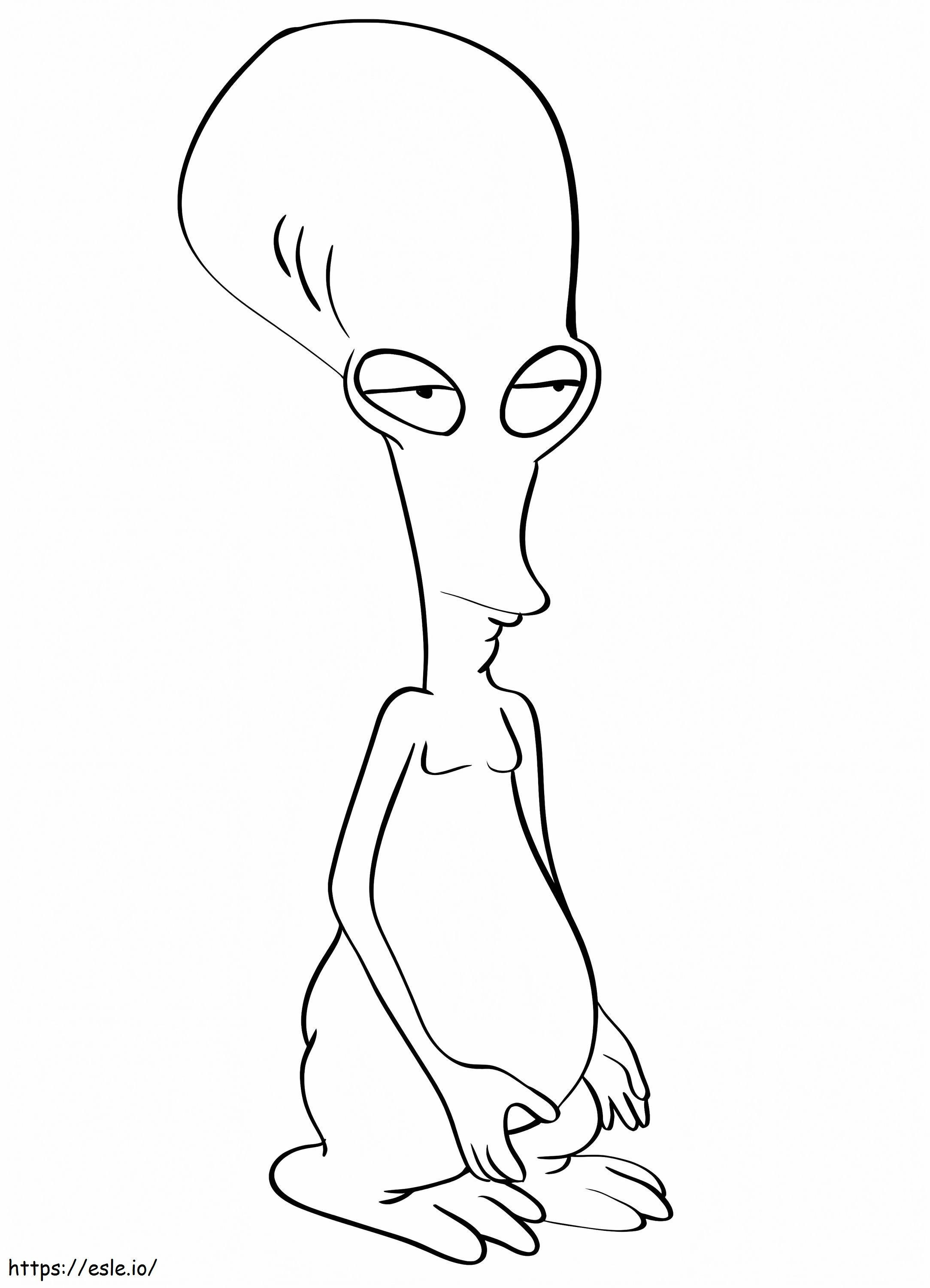 Alien Roger Smith coloring page