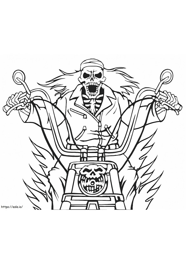 Enge Ghost Rider kleurplaat kleurplaat