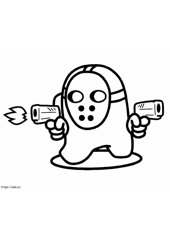 Imposter With Two Guns coloring page