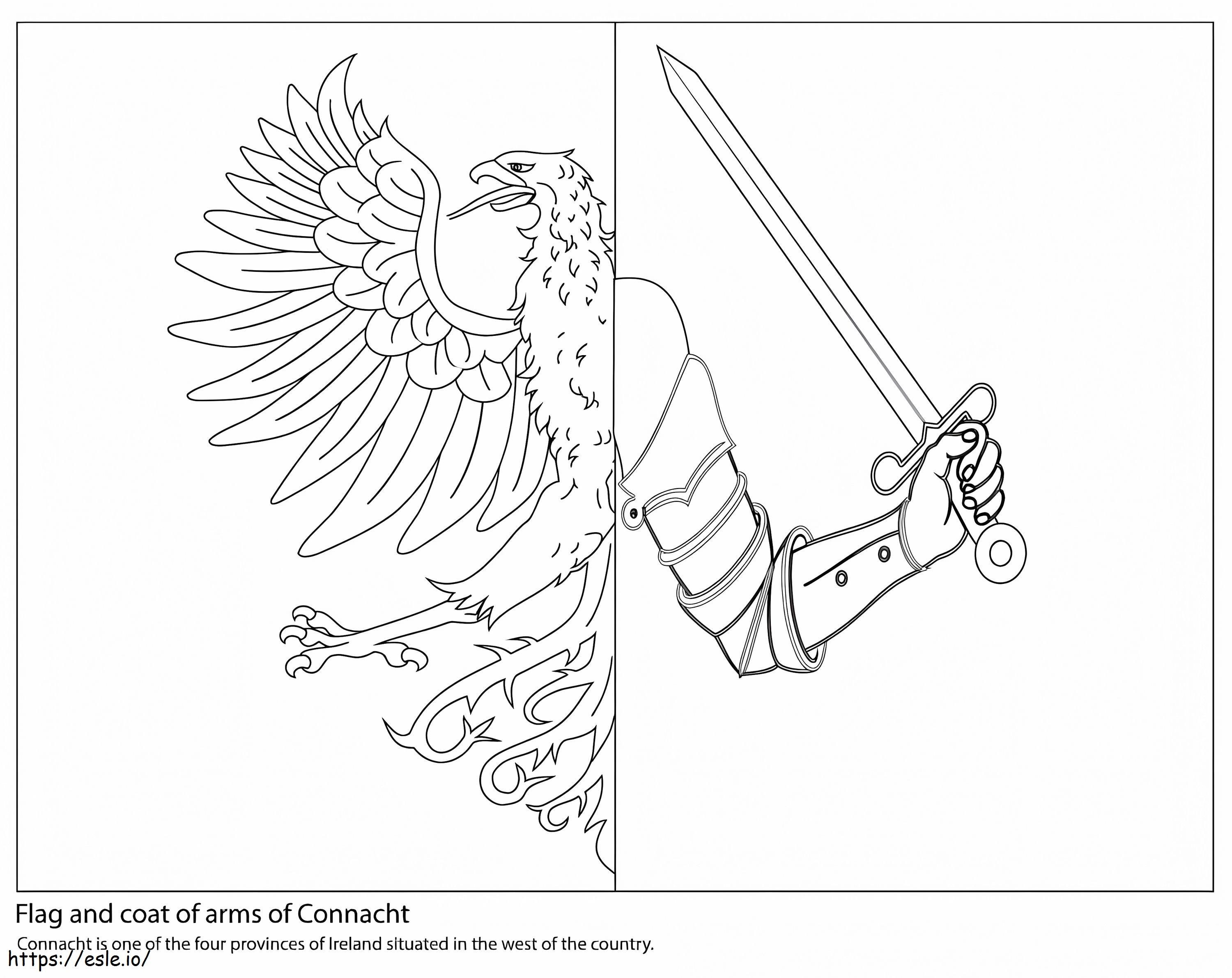 Flag Of Connacht Coloring Pages - Free Printable