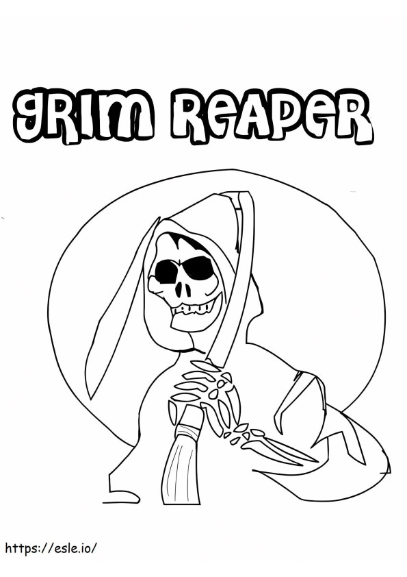 Grim Reaper Smiling coloring page