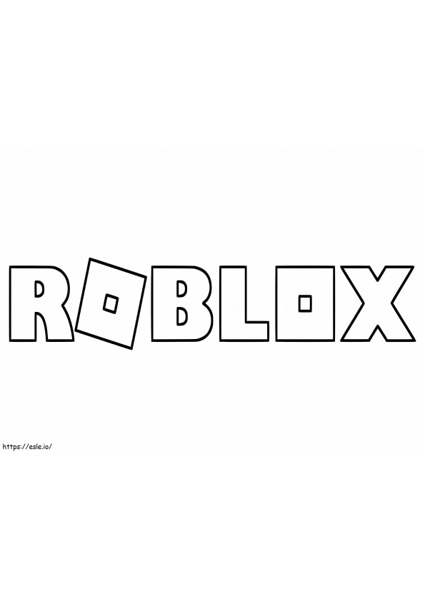 New Roblox Logo coloring page