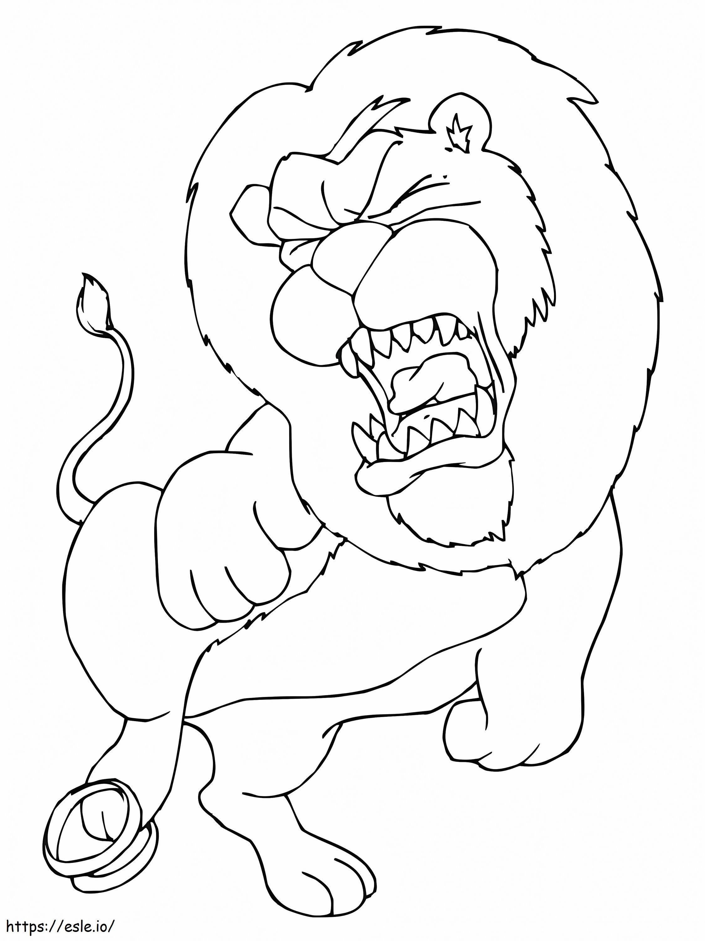 Trapped Lion Coloring Page - Free Printable for Kids