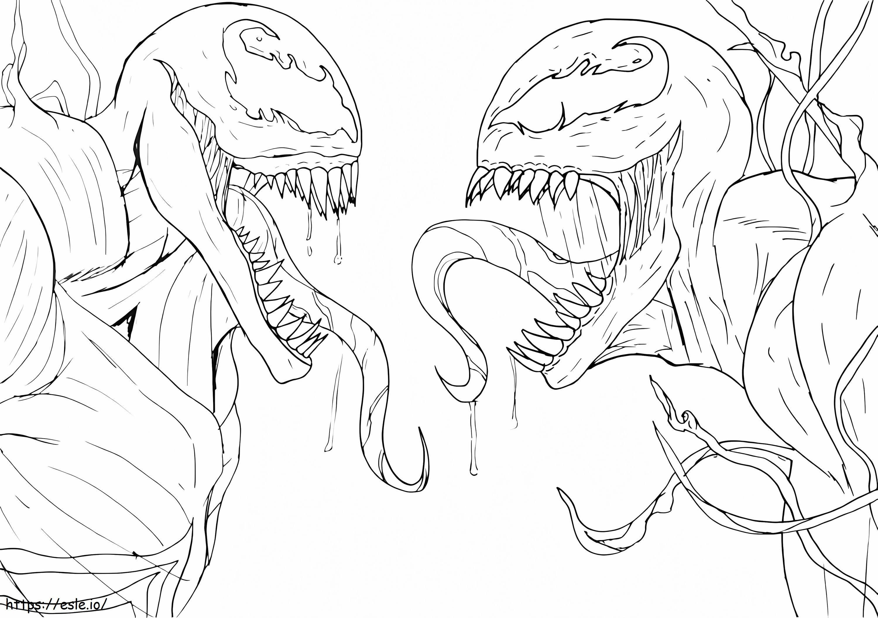 Carnage Vs Venom de colorat