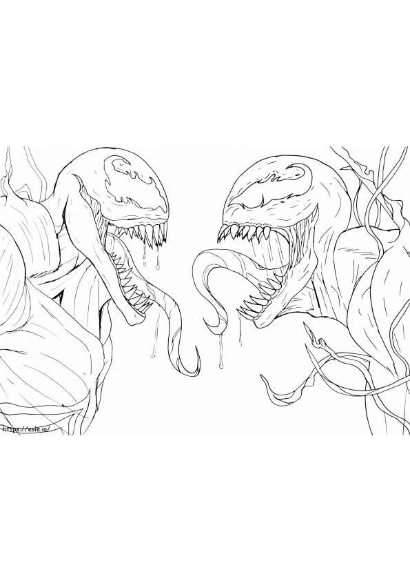 Carnage Vs Venom coloring page