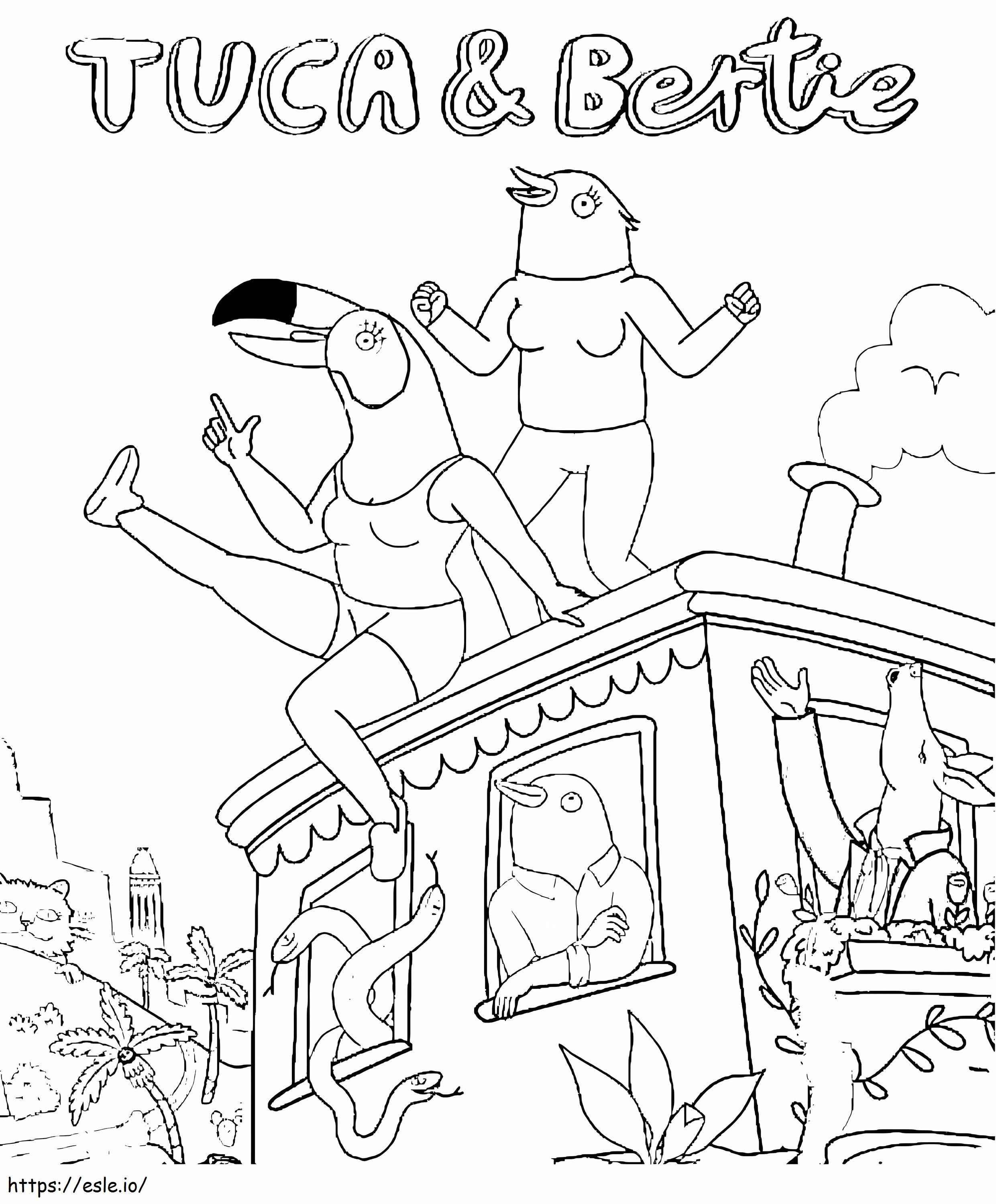 Tuca And Bertie Characters coloring page